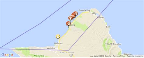 North Shore Surf Guide Maps Locations And Information