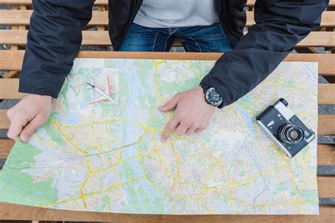 photo man navigating  making route