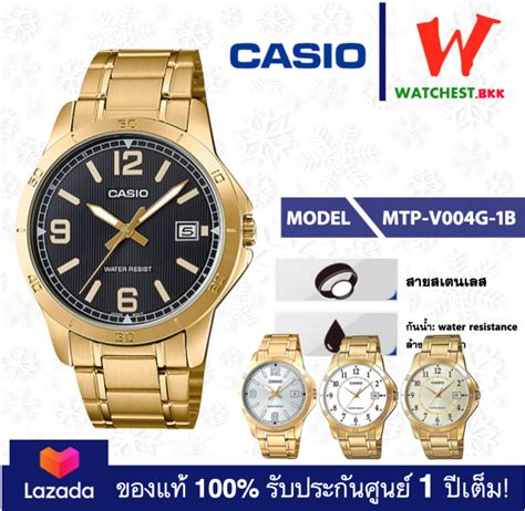 casio นาฬิกาข้อมือผู้ชาย สายสเตนเลส MTP-V004 :: รุ่น MTP-V004G คาสิโอ้ ...