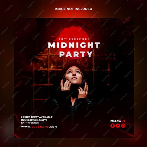 Premium Psd Midnight Party Banner Template