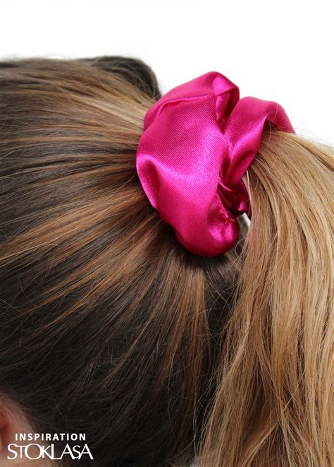 Satin Scrunchie Hair Tie Stoklasa Haberdashery And Fabrics