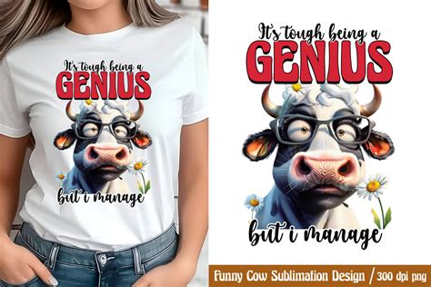 It S Tough Being A Genius But I Manage Graphic By Craftart · Creative Fabrica