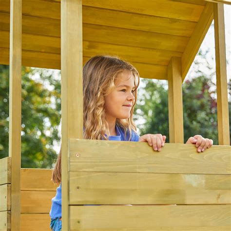 Cabane De Jeux En Bois Fsc Toboggan Balcon Tp Toys