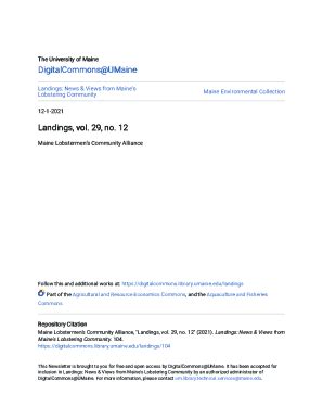 Fillable Online Digitalcommons Library Umaine Landings Vol 29 No 12