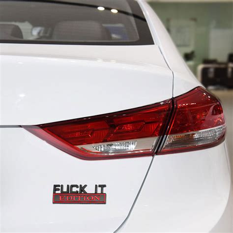 X FUCK IT EDITION Logo Emblem Badge Decal Car Sticker Decorative