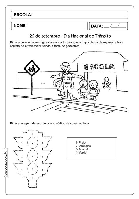 Atividade Educação Infantil Transito