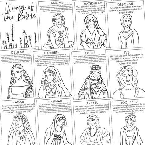 Women of the Bible Coloring Pages for Kids | Christian Homeschool