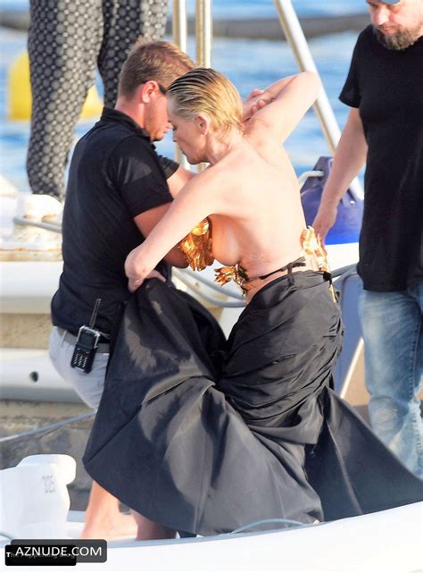 Sharon Stone Sexy Seen Flashing Her Nude Boobs In Antibes Aznude
