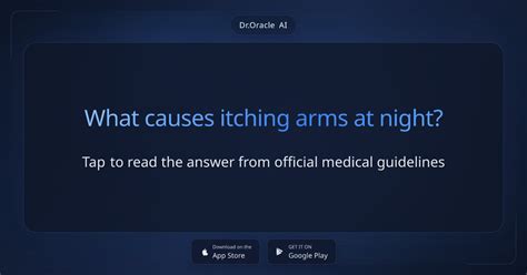 itching arms  night