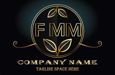 Logotipo De La Letra Fmm Vector Premium