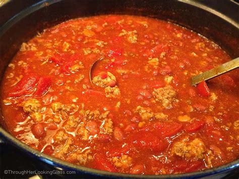 Easy Turkey Beef Chili - Through Her Looking Glass