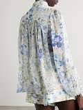 Zimmermann Net Sustain Natura Pussy Bow Floral Print Crepon Blouse Net A Porter