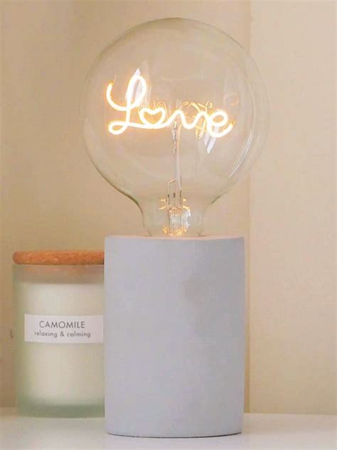 Led Neon Text Lamp Love Screw Down Bulb Tatton Home