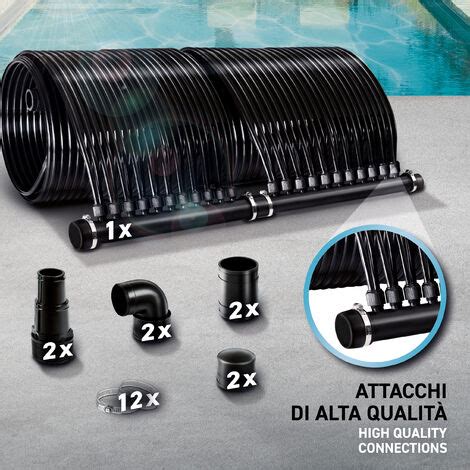 Tillvex Set Di Pannelli Solari Per Piscina 76 X 300 Cm Riscaldamento