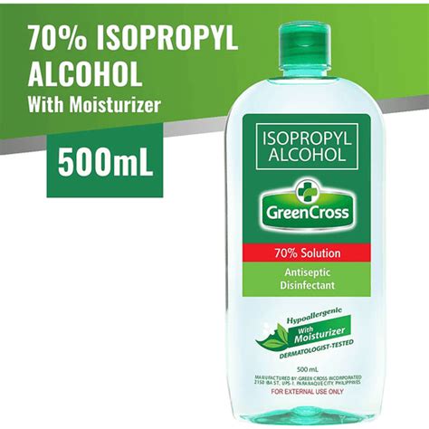 Green Cross Isopropyl Alcohol 70 Solution 500ml Alcohol Walter Mart