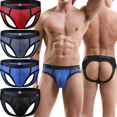 Men Sexy Seamless Open Back Briefs Underwear Gay Male Backless Funny Jockstrap Ebay
