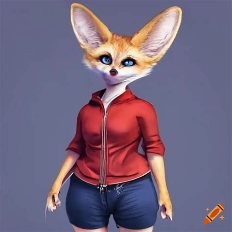 Illustration Of An Adorable Fennec Fox Lady