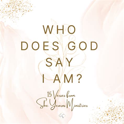 Who Does God Say I Am? - Cheri Strange, She Yearns, Christian Speaker ...