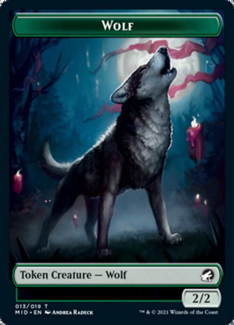 Wolf 013 Token Printings Prices And Variations Mtg