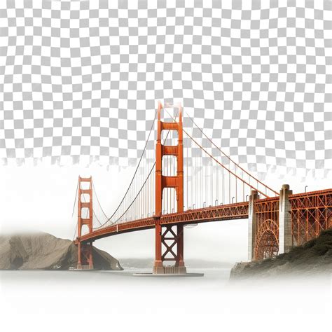 Premium Psd Golden Gate Bridge San Francisco California Usa Isolated