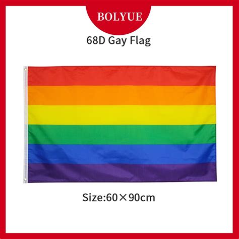 Bandeira do arco íris Gay Flag bandeira de decoração gay Shopee Brasil