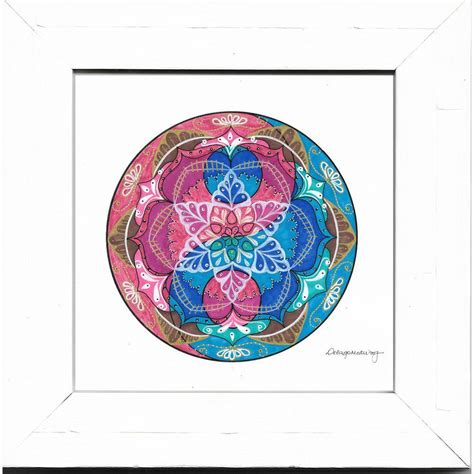 Quadro Mandala Relacionamento Yin Yang Moldura Branca Cm