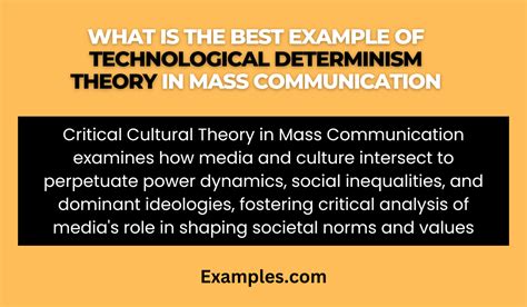 Technological Determinism Theory In Mass Communication 29 Examples