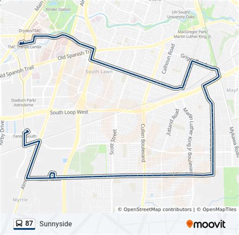 Ruta 87 Horarios Paradas Y Mapas Fannin South Tc Southbound