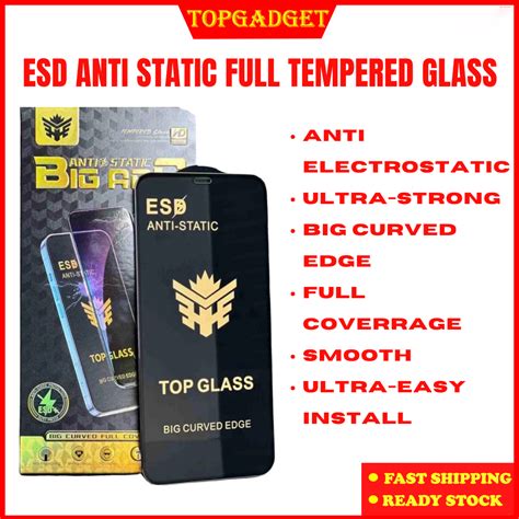 Infinix Hot I I Pro ESD Anti Static Dust Full Coverage Tempered Glass Shopee Malaysia