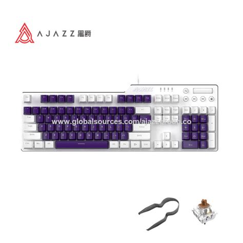 Buy Wholesale China Ajazz Ak I Diy Wh Purple Keys Hot Swap Gaming Mechanical Keyboard With