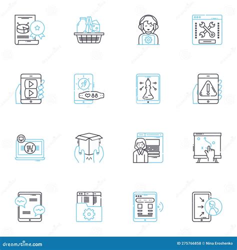 Sales Tactics Linear Icons Set. Persuasion, Negotiation, Influence