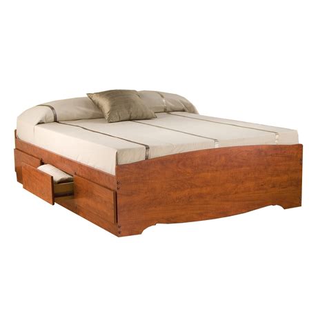 Storage Platform Bed - Cherry