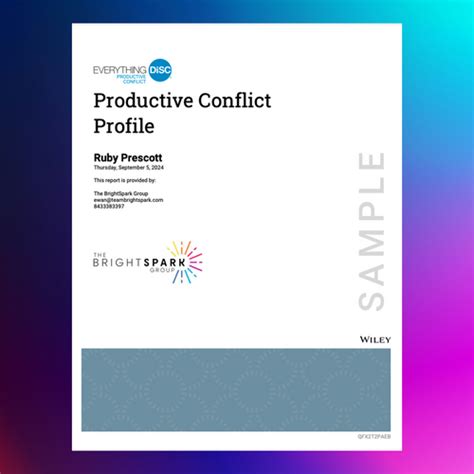 Everything Disc® Productive Conflict Assessment Profile Report