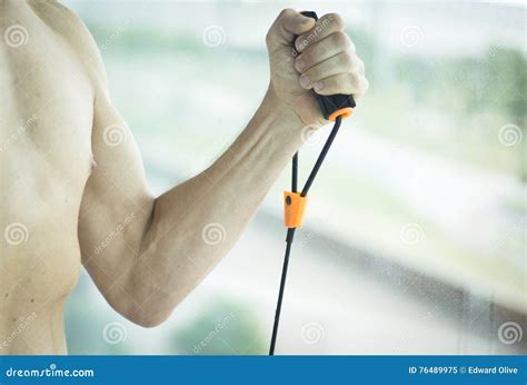 Man Exercising Nude Torso Stock Image Image Of People 76489975
