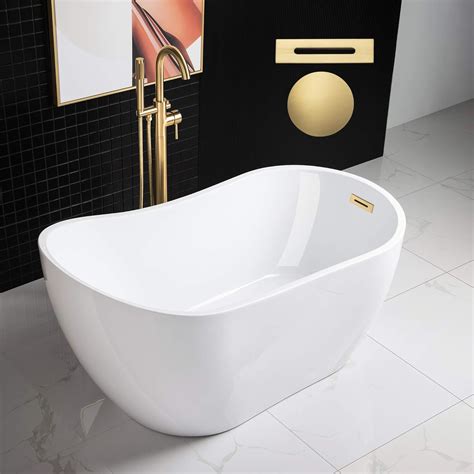 WOODBRIDGE 54" Acrylic Freestanding Bathtub Contemporary Soaking White