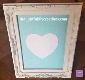 Rainbow Butterfly Heart Frame - thoughtfuldiycreations Easy D.I.Y. Craft