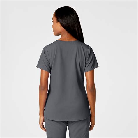 Pro Women S 4 Pocket Notch Neck Scrub Top Pewter Wink Scrubs