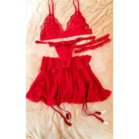 Conjunto Lingerie Tule E Renda Saia De Liga Meia Ou Persex Bruna Shopee Brasil