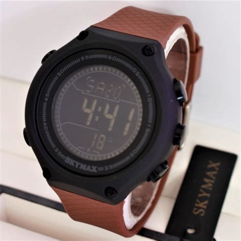 Jual Jam Tangan Pria Skymax Digital Strap Rubber Tipe Original