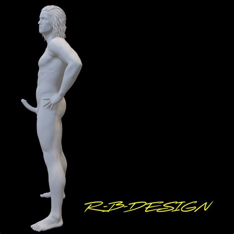 D File X Nude Ultra Realistic Fkk Erotic Sexy Boy Man With Long Hard Cock D Printable Model