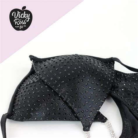 Black On Black Competition Bikini Suit Npc Ifbb Ocb Bikini Vicky Ross Fit