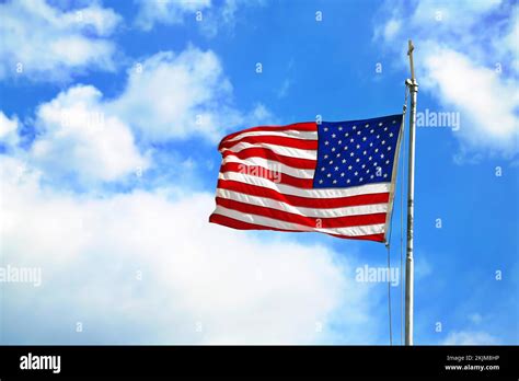 American Flag On Route 66 With Crucifix On Top Williams Arizona Usa