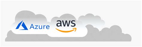 Azure And Aws Logo In A Floating Cloud Illustration Hd Png Download Kindpng