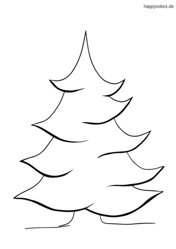 Tannenbaum Malvorlage kostenlos » Tannenbäume Ausmalbilder | happycolorz.de