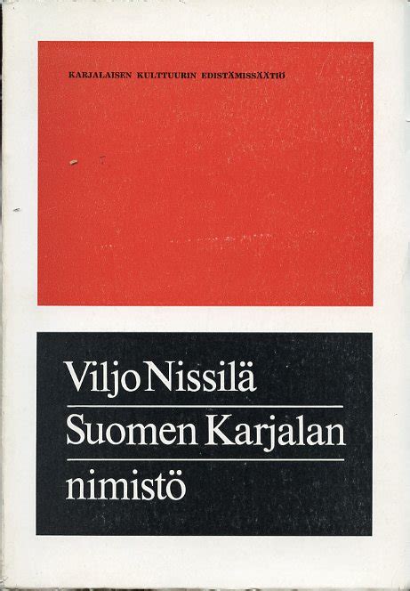 Suomen Karjalan nimistö kirjapino fi