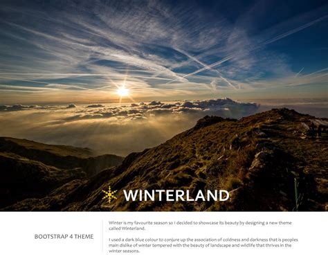 Winterland Theme Bootstrap On Behance