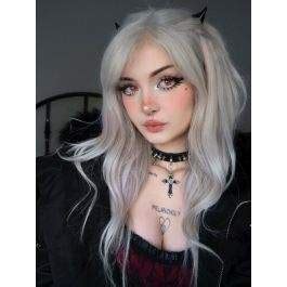 Pre Plucked Silky Straight White Color Blonde Brazilian Virgin Hair Lace Front Wig