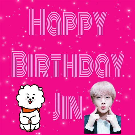Happy Birthday Jin 🎂🎉 #bts #jin #seokjin #kpop #edits #picsart | Happy