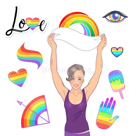 Rainbow Colored Icon Gay Pride Lgbt Concept Realistic Style Vector Colorful Illustration