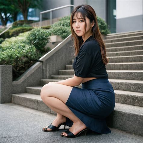 Hot Ass Images Of A Big Butt Model Sticking Out Ass Around The Stairs AIHotassFactory